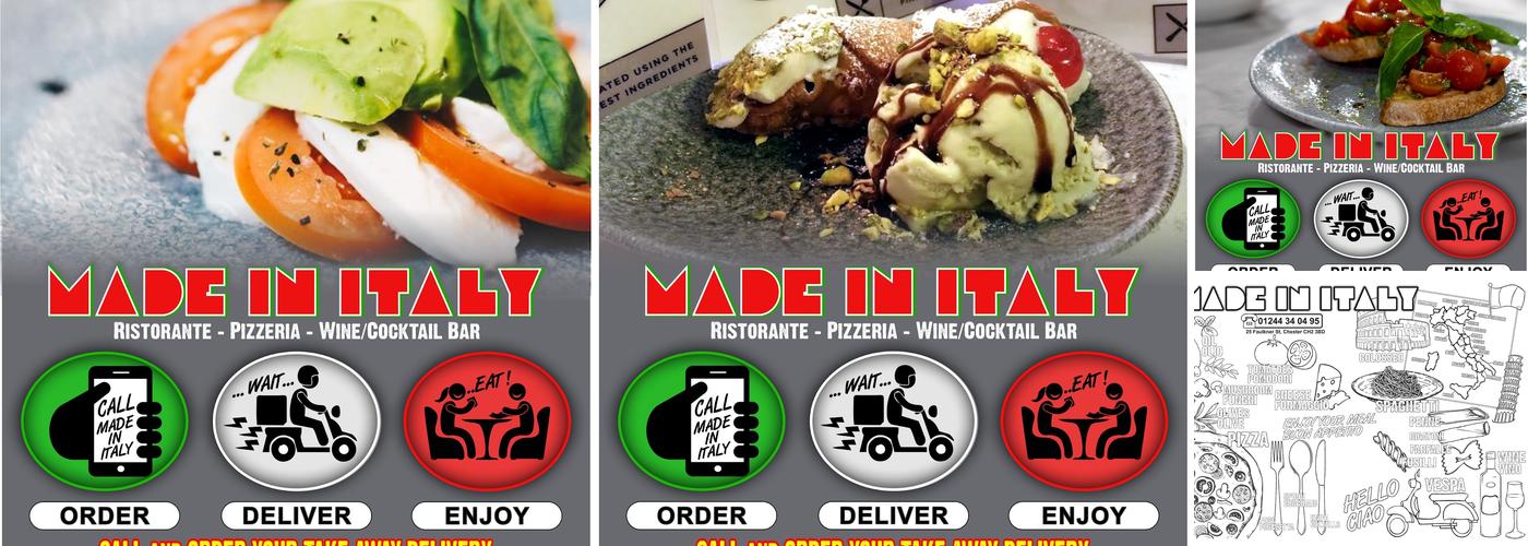 Made in Italy Menu