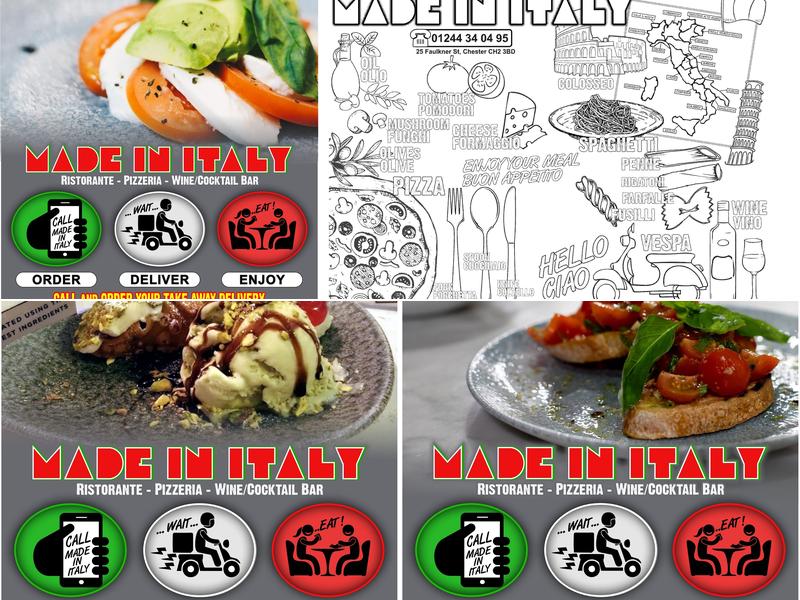 Made in Italy Menu