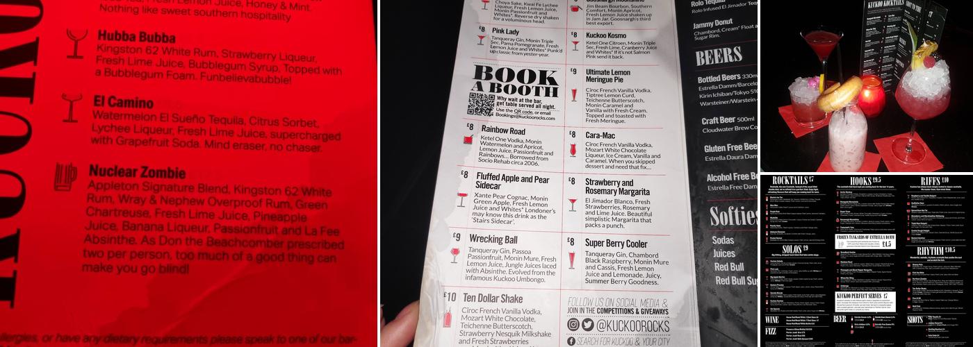 Kuckoo Chester Menu