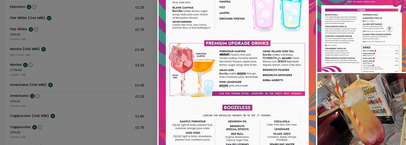 Revolution Chester Menu