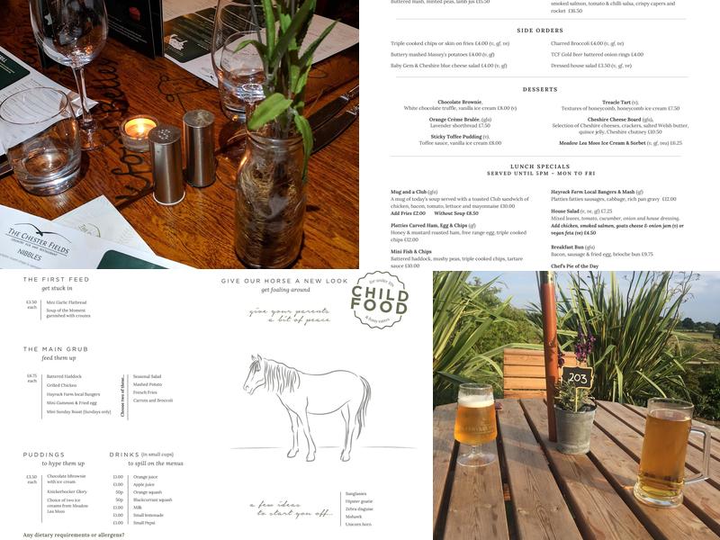 The Chester Fields Country Pub, Restaurant & Wedding Venue Menu