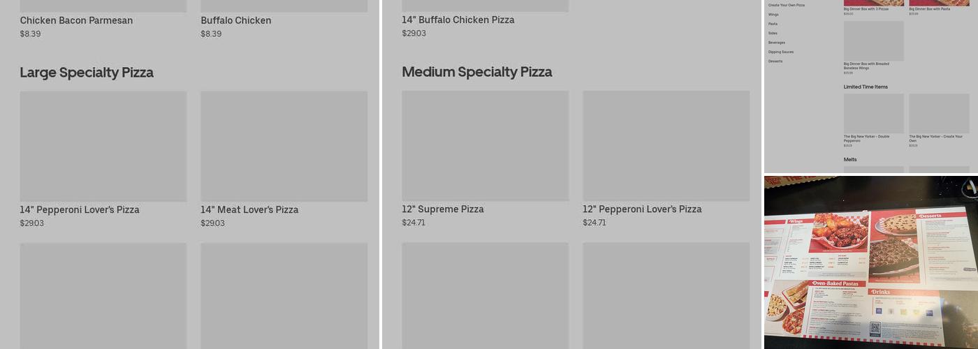 Pizza Hut Menu