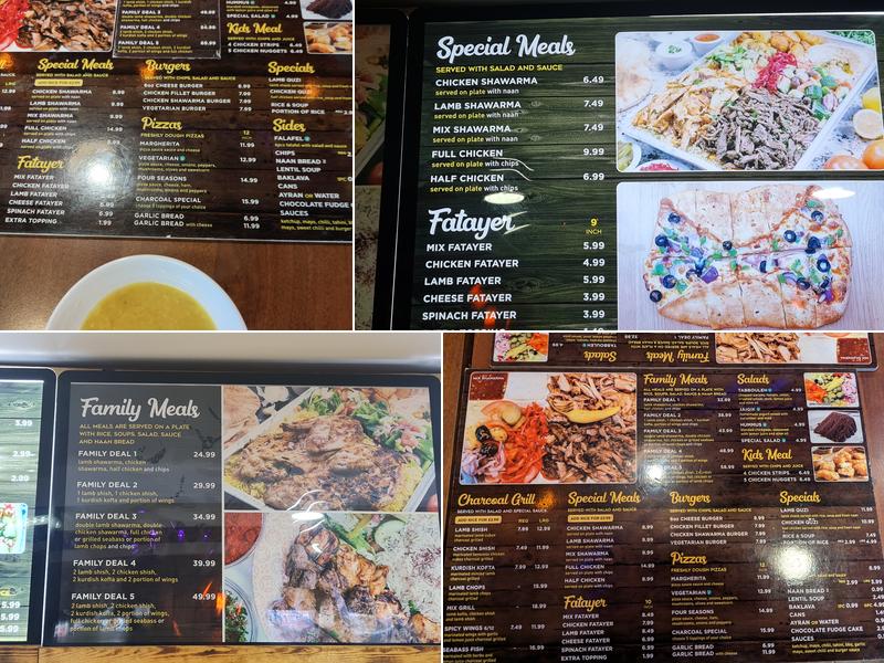 Chester Charcoal Grill Menu