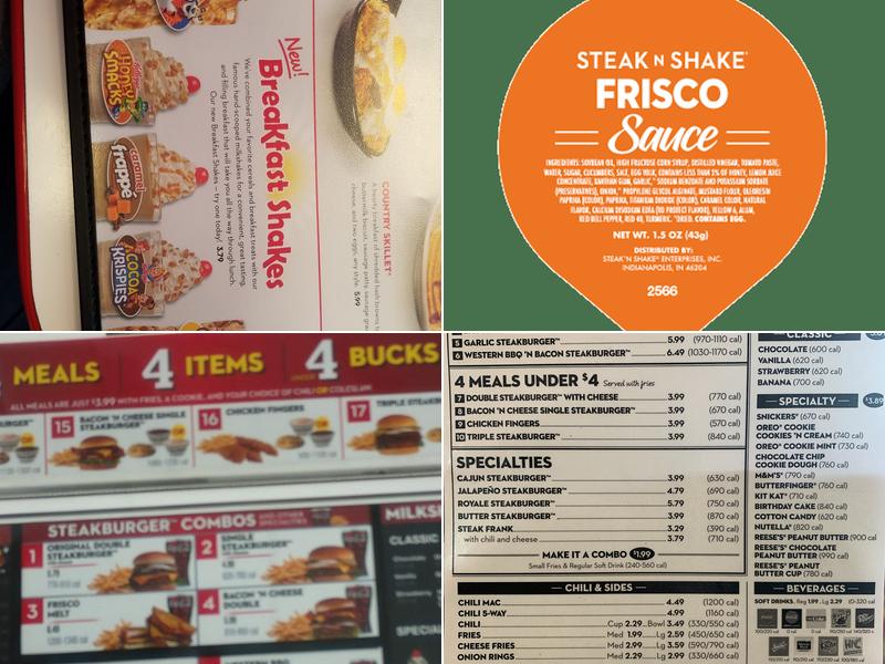 Steak 'n Shake Menu