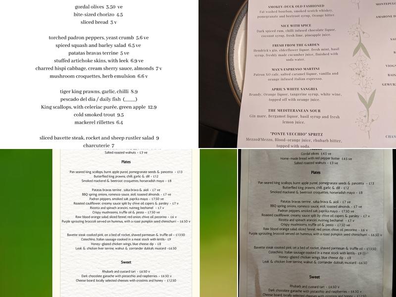 Green House Menu