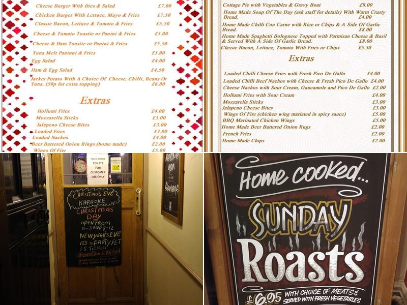 Stanley Arms Menu