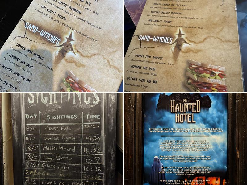 Ye Olde King's Head Hotel, Chester Menu