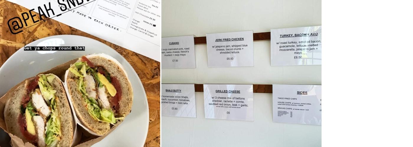 Peak Sandwiches (Hoole) Menu