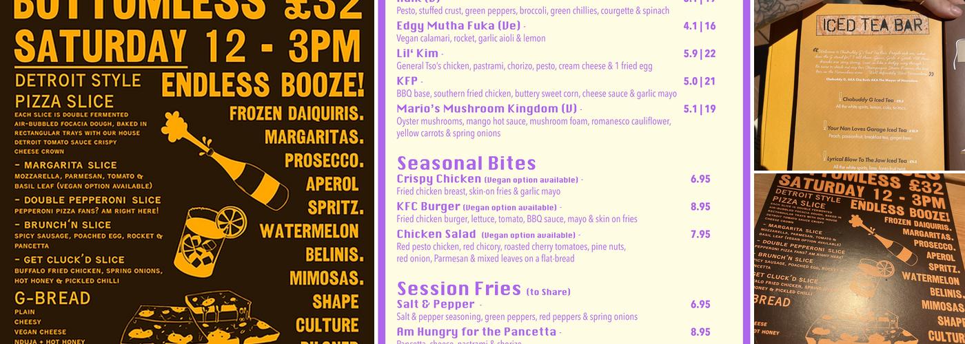 BONOBO Bar & Canteen Menu