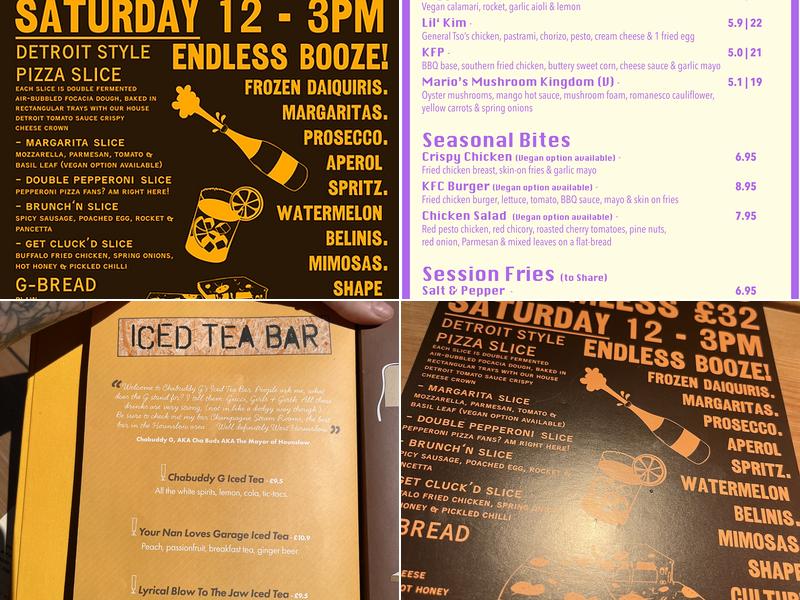 BONOBO Bar & Canteen Menu