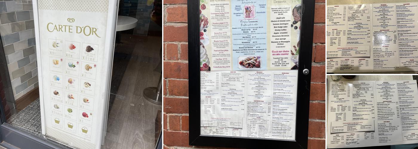 Chester's Fish and Chips Menu