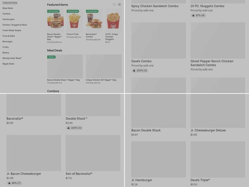 Wendy's Menu