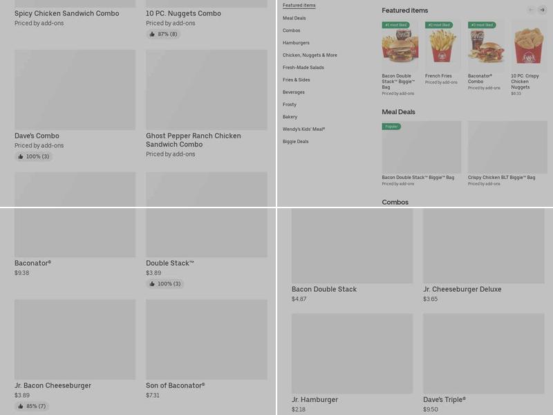 Wendy's Menu