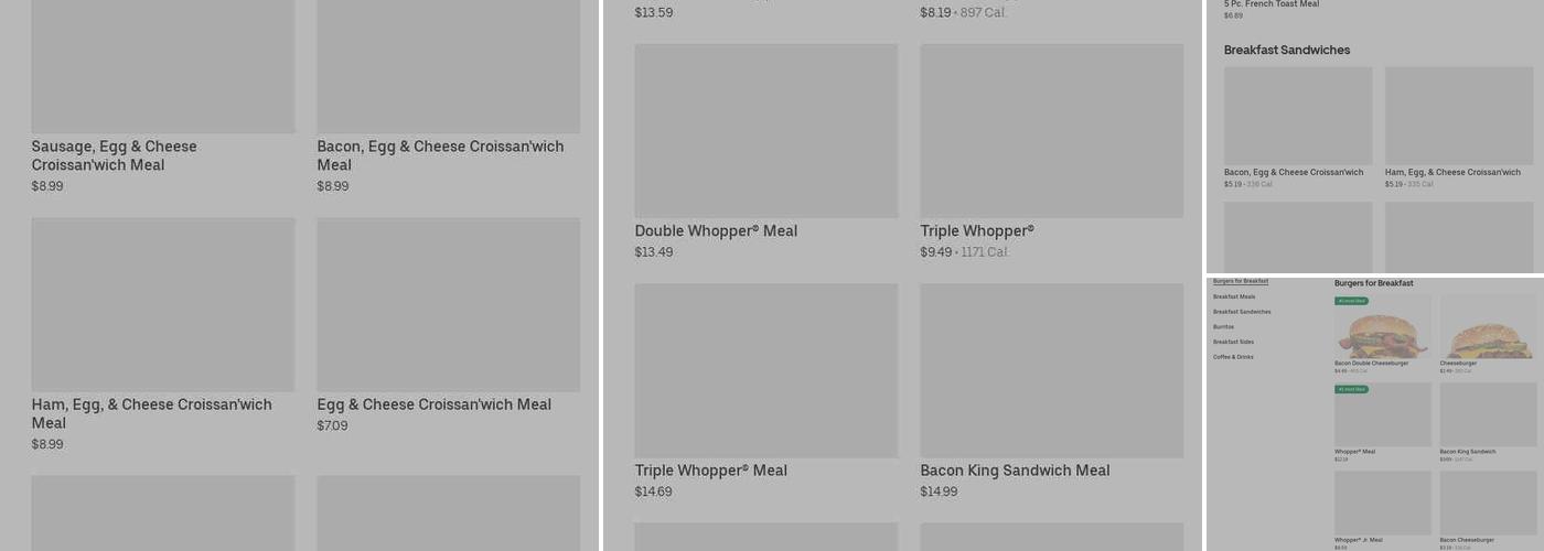 Burger King Menu