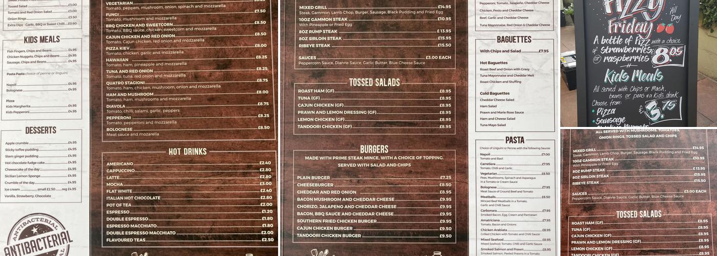 The Wheatsheaf Inn Menu