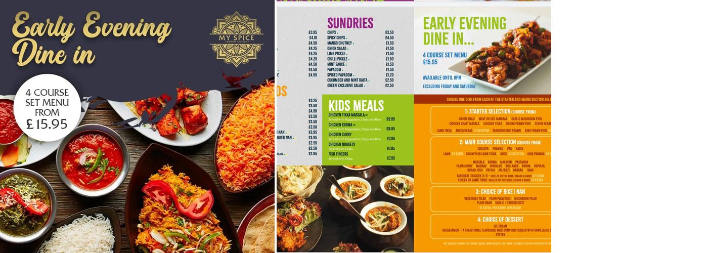 My Spice Chester-Le-Street Menu