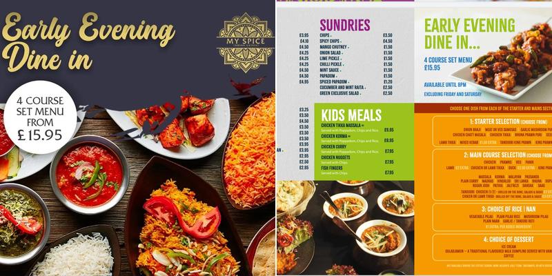 My Spice Chester-Le-Street Menu