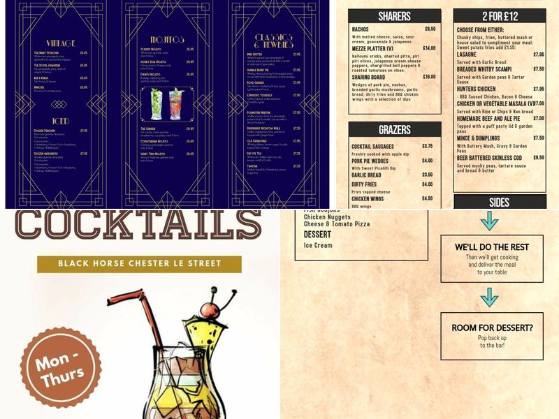 Black Horse Pub Menu