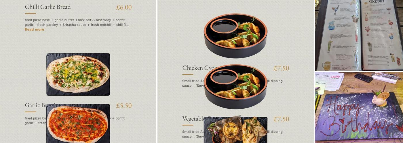 The Hunloke Arms Menu