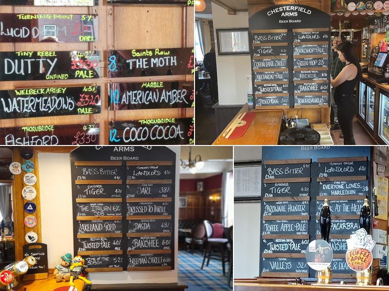 Chesterfield Arms Menu