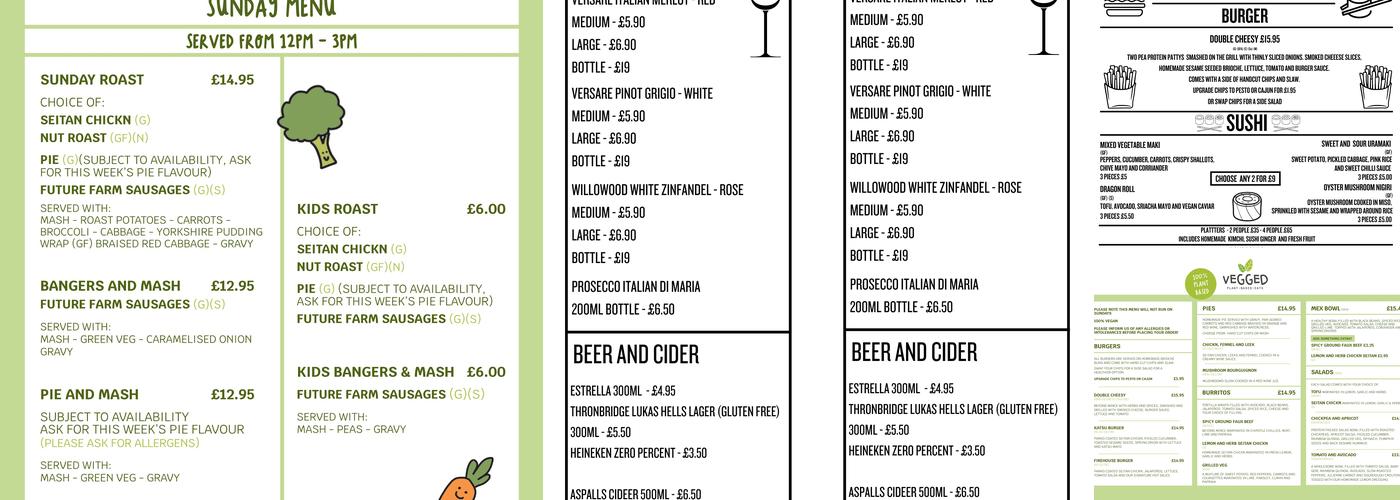 Vegged Menu