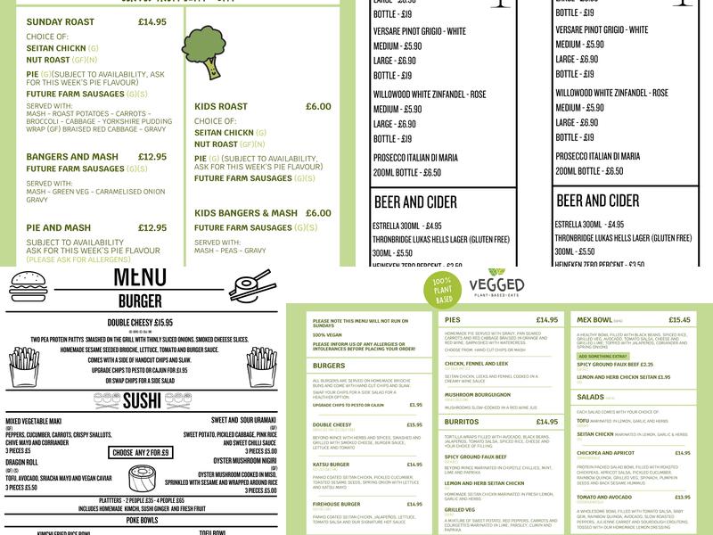 Vegged Menu