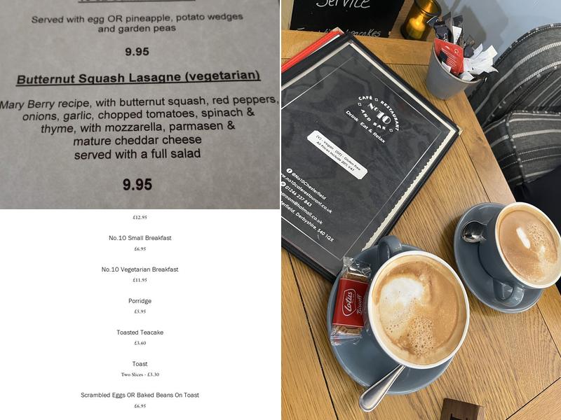 No10 Cafe & Restaurant Menu