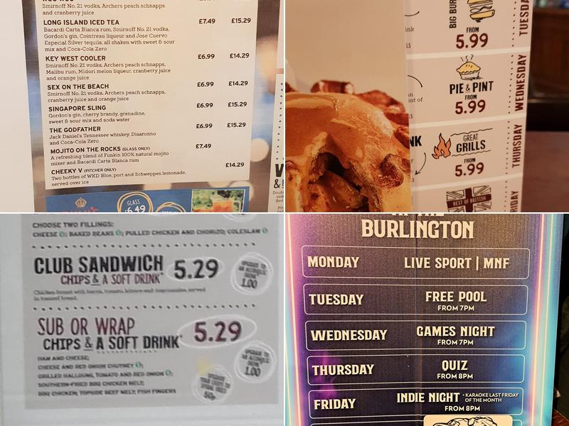 Burlington Menu