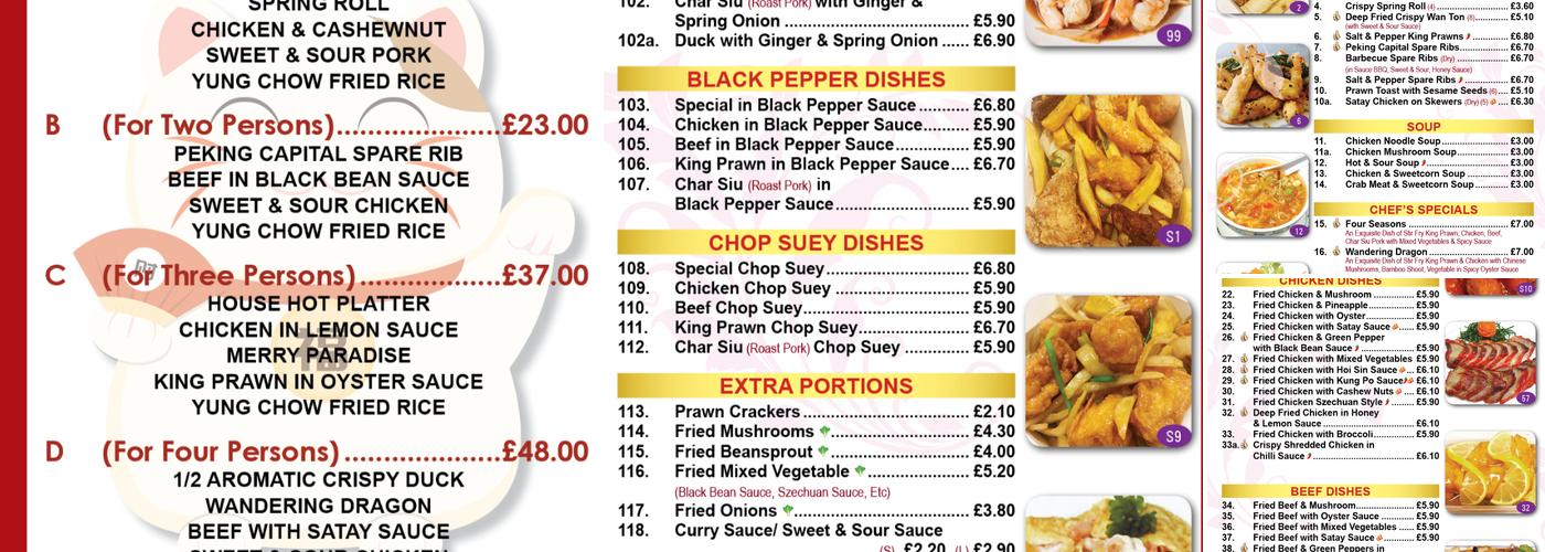 Spice Of Orient Menu