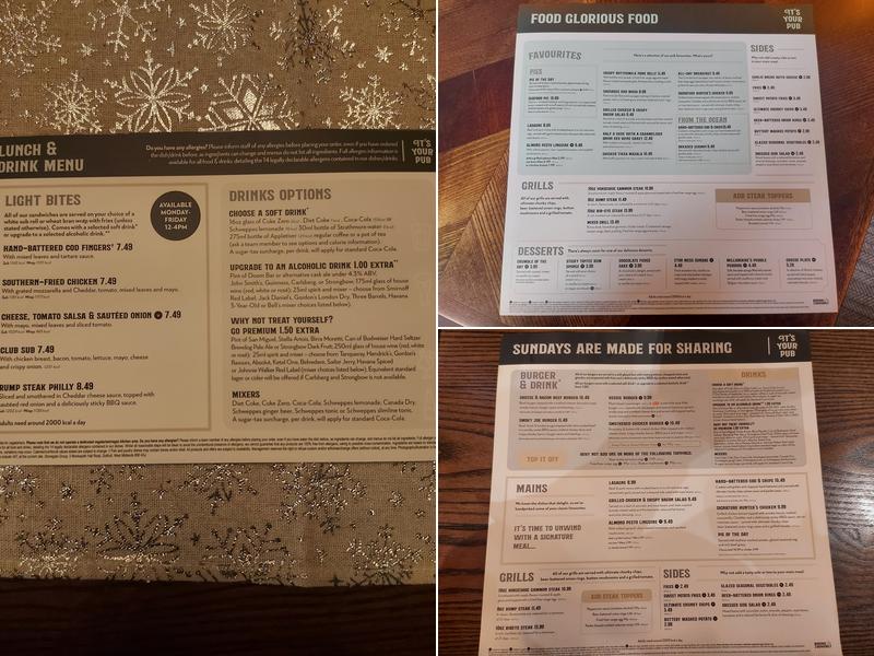 Woodside Chesterfield Menu