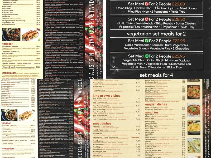 Shipon Tandoori Menu