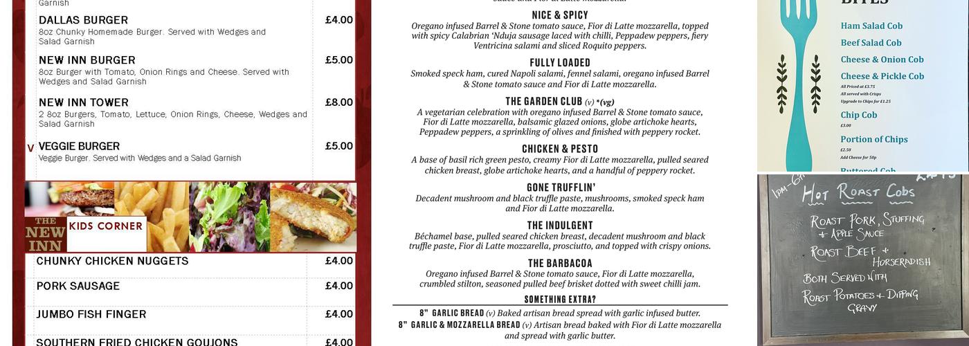 The New Inn Menu