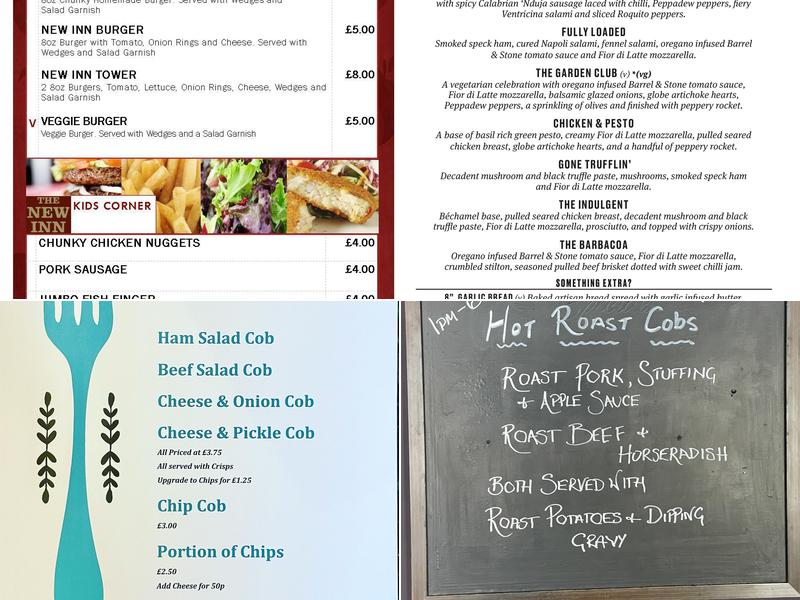 The New Inn Menu