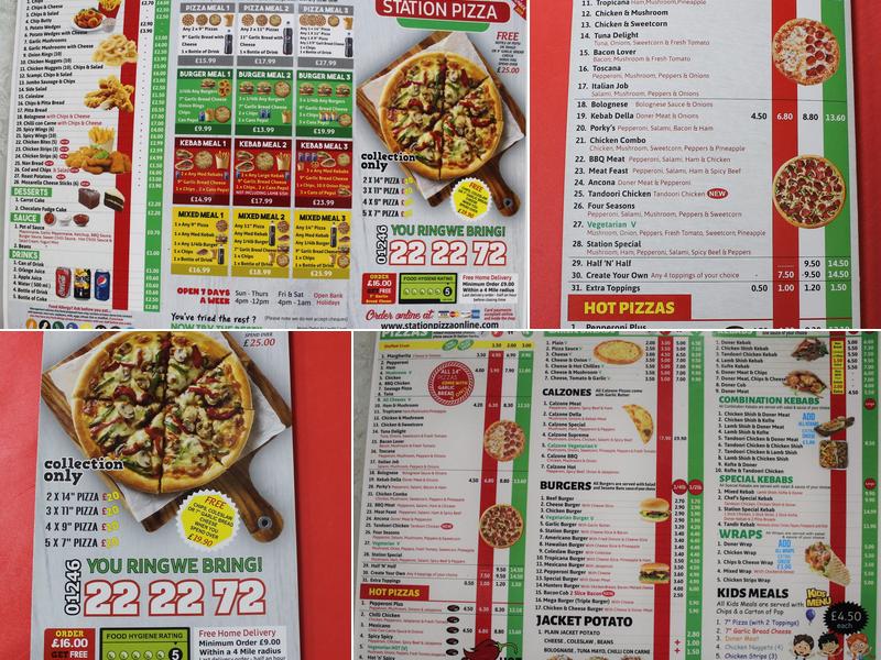 Station Pizza Menu