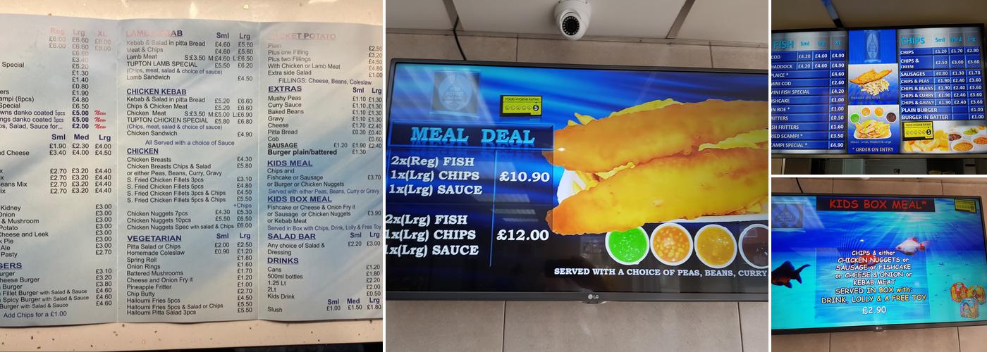 New Tupton Fish Bar Menu