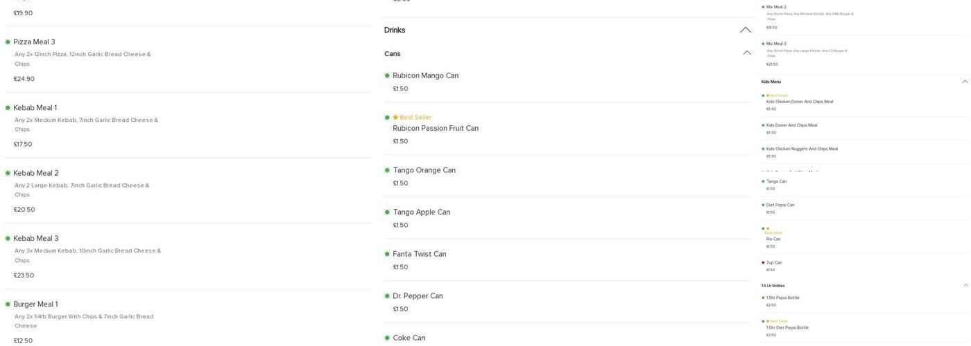 Spire Pizza Chesterfield Menu