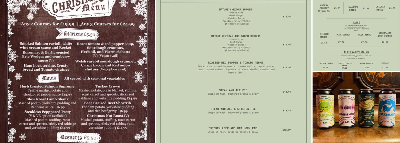 The Anchor, Brampton Menu