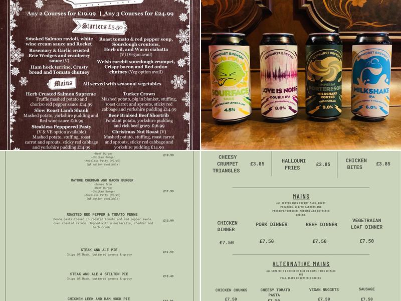 The Anchor, Brampton Menu