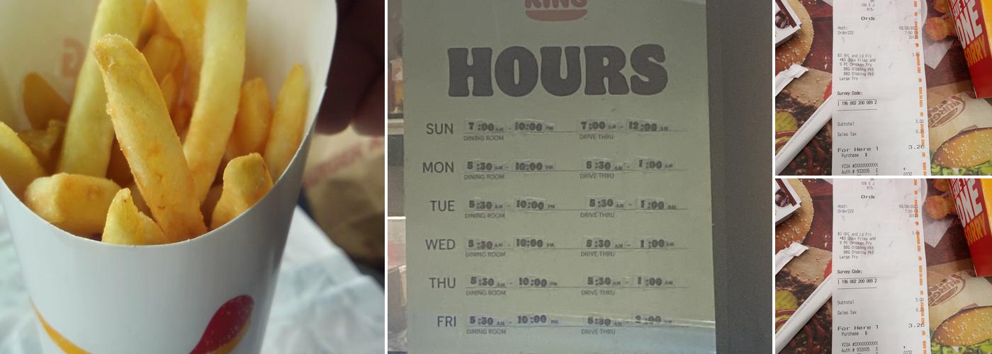 Burger King Menu