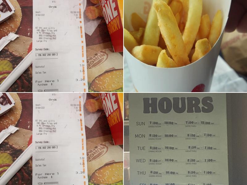 Burger King Menu
