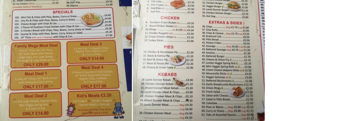 Nico's New West Bar Menu