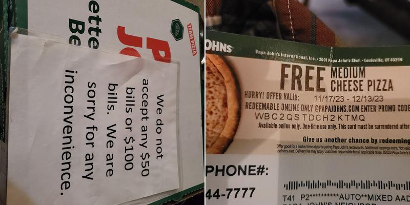 Papa Johns Pizza Menu