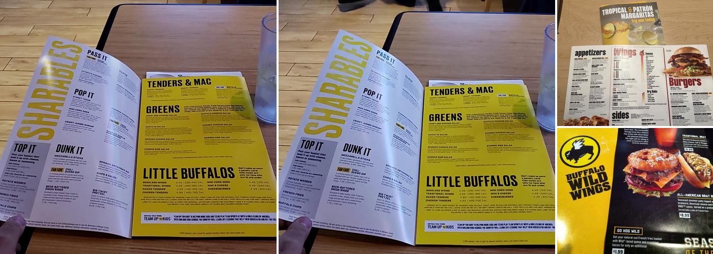 Buffalo Wild Wings Menu