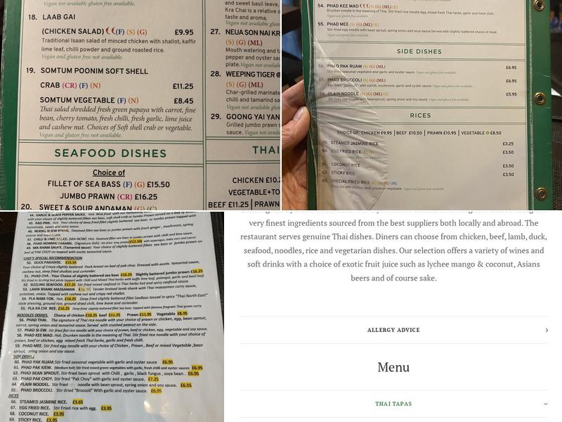 Lemongrass - Chichester Menu