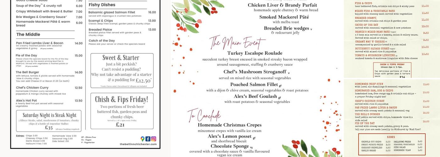 The Bell Inn Menu
