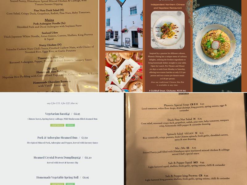 Phoenix Dining Menu