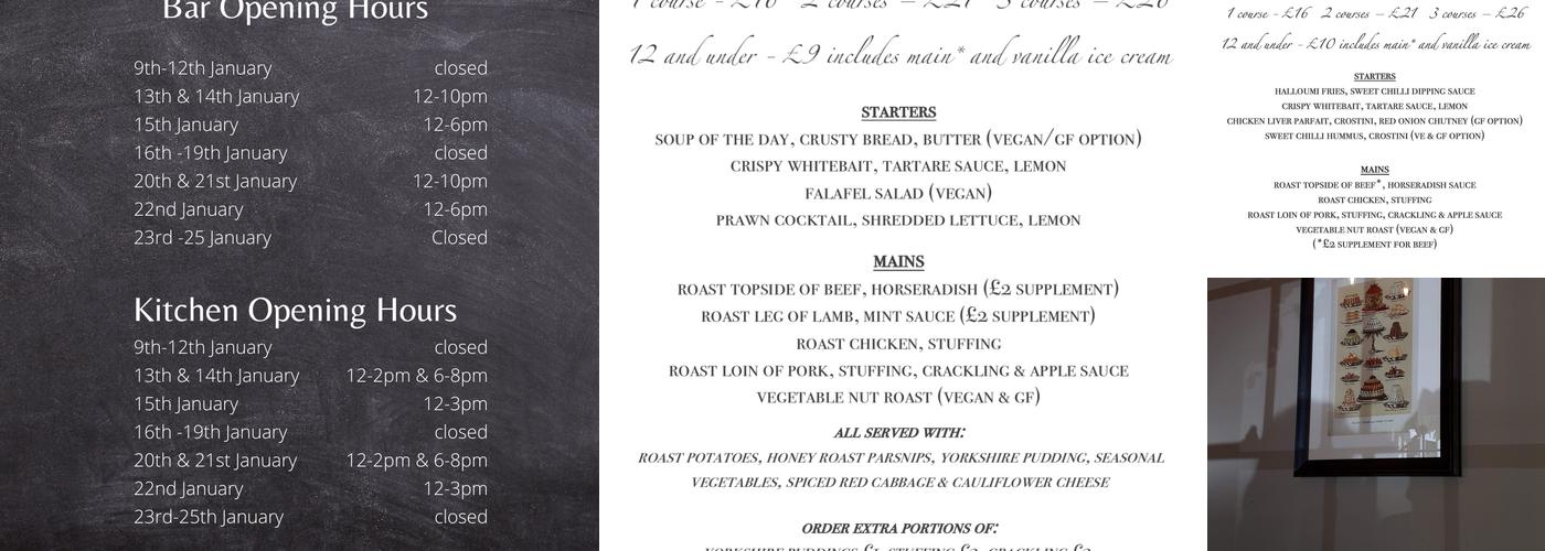 The Spotted Cow Menu