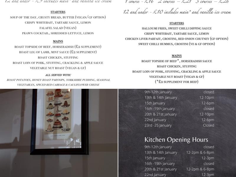 The Spotted Cow Menu