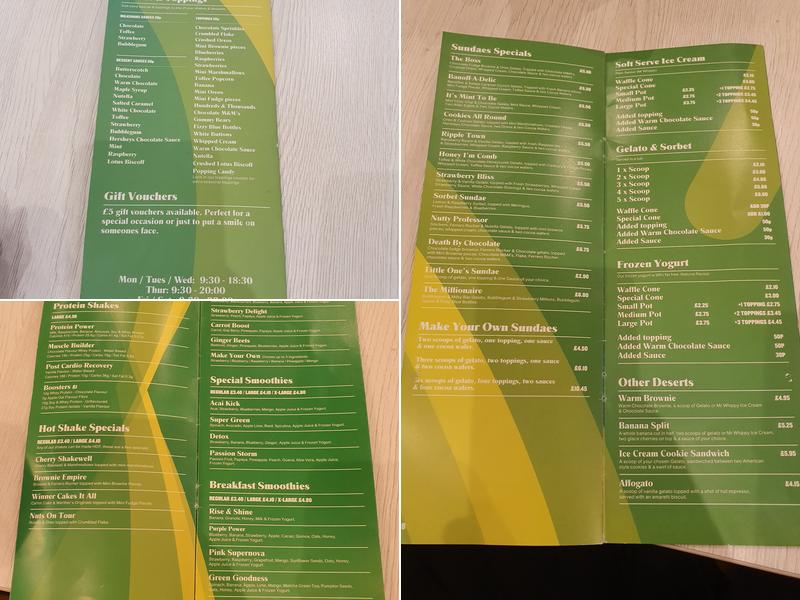 Shake-A-Delic Shakes & Pizza Menu