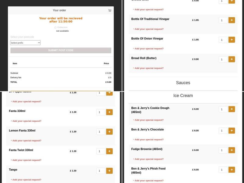 New Kingsham Fish & Chips Menu